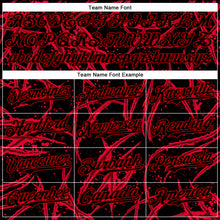 Load image into Gallery viewer, Custom Black Red 3D Halloween Horror Night Trick Treat Party Costume Ideas Authentic Baseball Jersey