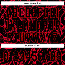 Load image into Gallery viewer, Custom Black Red 3D Halloween Horror Night Trick Treat Party Costume Ideas Authentic Baseball Jersey