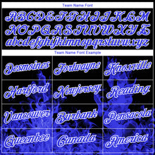 Charger l'image dans la galerie, Custom Stitched Black Thunder Blue-White 3D Pattern Design Flame Sports Pullover Sweatshirt Hoodie