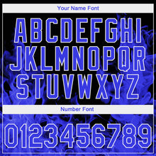 Charger l'image dans la galerie, Custom Stitched Black Thunder Blue-White 3D Pattern Design Flame Sports Pullover Sweatshirt Hoodie