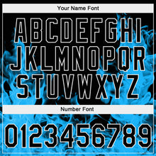 Charger l'image dans la galerie, Custom Stitched Black Blue-White 3D Pattern Design Flame Sports Pullover Sweatshirt Hoodie