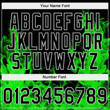 Загрузить изображение в средство просмотра галереи, Custom Stitched Black Green-White 3D Pattern Design Flame Sports Pullover Sweatshirt Hoodie