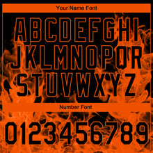 Charger l'image dans la galerie, Custom Stitched Black Orange 3D Pattern Design Flame Sports Pullover Sweatshirt Hoodie