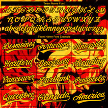 Charger l'image dans la galerie, Custom Stitched Black Gold-Red 3D Pattern Design Flame Sports Pullover Sweatshirt Hoodie