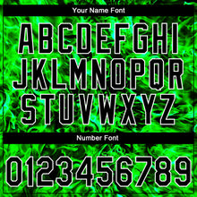 Load image into Gallery viewer, Custom Stitched Black Green-White 3D Pattern Design Flame Sports Pullover Sweatshirt Hoodie