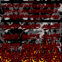 Load image into Gallery viewer, Custom Stitched Black Yellow Red-White 3D Pattern Design Flame Sports Pullover Sweatshirt Hoodie