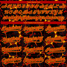 Load image into Gallery viewer, Custom Stitched Black Red-Yellow 3D Pattern Design Flame Sports Pullover Sweatshirt Hoodie