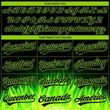 Load image into Gallery viewer, Custom Stitched Black Neon Green 3D Pattern Design Flame Sports Pullover Sweatshirt Hoodie
