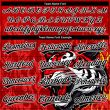Load image into Gallery viewer, Custom Stitched Red Black Yellow-White 3D Pattern Design Flame Tiger Sports Pullover Sweatshirt Hoodie