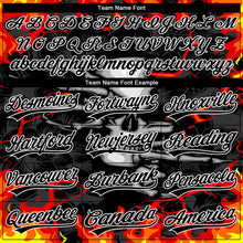 Charger l'image dans la galerie, Custom Stitched Black Red Yellow-White 3D Pattern Design Flame Skull Sports Pullover Sweatshirt Hoodie