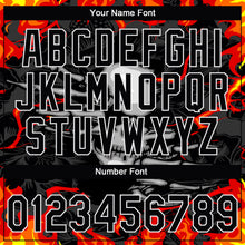 Charger l'image dans la galerie, Custom Stitched Black Red Yellow-White 3D Pattern Design Flame Skull Sports Pullover Sweatshirt Hoodie