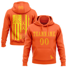 Laden Sie das Bild in den Galerie-Viewer, Custom Orange Gold 3D Bone Cancer World Cancer Day Ribbon Support Sports Pullover Sweatshirt Hoodie