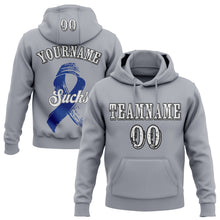 Laden Sie das Bild in den Galerie-Viewer, Custom Gray White-Black 3D Colorectal Cancer World Cancer Day Ribbon Support Sports Pullover Sweatshirt Hoodie