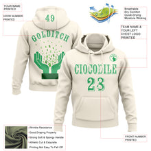Laden Sie das Bild in den Galerie-Viewer, Custom Cream Green 3D Gallbladder And Bile Duct Cancer World Cancer Day Ribbon Support Sports Pullover Sweatshirt Hoodie