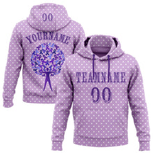 Laden Sie das Bild in den Galerie-Viewer, Custom Light Purple Purple 3D Gynecological Cancer World Cancer Day Ribbon Support Sports Pullover Sweatshirt Hoodie