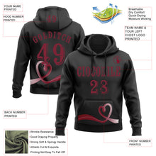 Laden Sie das Bild in den Galerie-Viewer, Custom Black Crimson 3D Head And Neck Cancer World Cancer Day Ribbon Support Sports Pullover Sweatshirt Hoodie