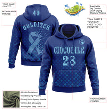 Laden Sie das Bild in den Galerie-Viewer, Custom Royal Blue 3D Prostate Cancer World Cancer Day Ribbon Support Sports Pullover Sweatshirt Hoodie
