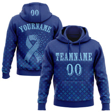 Laden Sie das Bild in den Galerie-Viewer, Custom Royal Blue 3D Prostate Cancer World Cancer Day Ribbon Support Sports Pullover Sweatshirt Hoodie