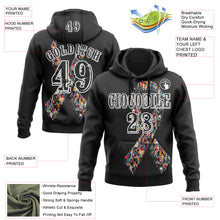 Laden Sie das Bild in den Galerie-Viewer, Custom Black White 3D Skin Cancer World Cancer Day Ribbon Support Sports Pullover Sweatshirt Hoodie