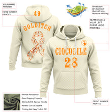 Laden Sie das Bild in den Galerie-Viewer, Custom Cream Bay Orange 3D Kidney Cancer World Cancer Day Ribbon Support Sports Pullover Sweatshirt Hoodie
