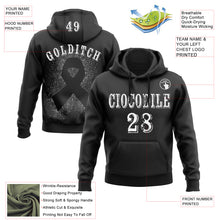 Laden Sie das Bild in den Galerie-Viewer, Custom Black White 3D Skin Cancer World Cancer Day Ribbon Support Sports Pullover Sweatshirt Hoodie