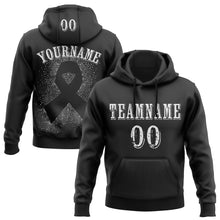 Laden Sie das Bild in den Galerie-Viewer, Custom Black White 3D Skin Cancer World Cancer Day Ribbon Support Sports Pullover Sweatshirt Hoodie