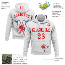 Laden Sie das Bild in den Galerie-Viewer, Custom White Fire Red 3D Blood Cancer World Cancer Day Ribbon Support Sports Pullover Sweatshirt Hoodie