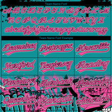 Load image into Gallery viewer, Custom Stitched Teal Pink Black-White 3D Graffiti Splash Street Art Sports Pullover Sweatshirt Hoodie