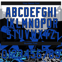 Load image into Gallery viewer, Custom Stitched Black Thunder Blue Gray-White 3D Graffiti Splash Street Art Sports Pullover Sweatshirt Hoodie