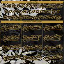 Load image into Gallery viewer, Custom Stitched Black Gray Old Gold-White 3D Graffiti Splash Street Art Sports Pullover Sweatshirt Hoodie