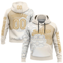 Charger l'image dans la galerie, Custom Cream City Cream White-Old Gold 3D Pattern Design Ethnic Tribal Sportswear Pullover Sweatshirt Hoodie