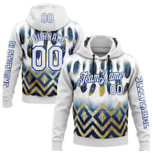 Load image into Gallery viewer, Custom White Royal 3D Pattern Design Native American Tribal Sportswear Pullover Sweatshirt Hoodie