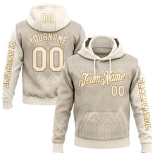 Загрузить изображение в средство просмотра галереи, Custom Cream Old Gold 3D Pattern Design Ethnic Tribal Sportswear Pullover Sweatshirt Hoodie