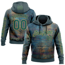 Загрузить изображение в средство просмотра галереи, Custom Green Midnight Green-Old Gold 3D Pattern Design Ethnic Tribal Sportswear Pullover Sweatshirt Hoodie