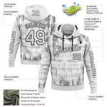 Load image into Gallery viewer, Custom White Black 3D Pattern Design Ethnic Tribal Sportswear Pullover Sweatshirt Hoodie