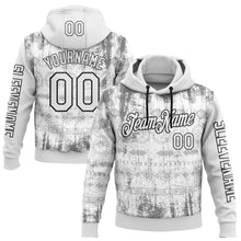 Load image into Gallery viewer, Custom White Black 3D Pattern Design Ethnic Tribal Sportswear Pullover Sweatshirt Hoodie