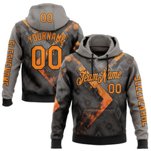Загрузить изображение в средство просмотра галереи, Custom Gray Bay Orange-Black 3D Pattern Design Ethnic Tribal Sportswear Pullover Sweatshirt Hoodie
