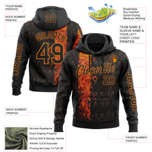Загрузить изображение в средство просмотра галереи, Custom Black Bay Orange 3D Pattern Design Ethnic Tribal Sportswear Pullover Sweatshirt Hoodie