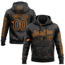Загрузить изображение в средство просмотра галереи, Custom Black Bay Orange 3D Pattern Design Ethnic Tribal Sportswear Pullover Sweatshirt Hoodie