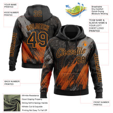 Загрузить изображение в средство просмотра галереи, Custom Black Bay Orange-Gray 3D Pattern Design Ethnic Tribal Sportswear Pullover Sweatshirt Hoodie