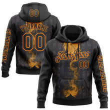 Загрузить изображение в средство просмотра галереи, Custom Black Bay Orange 3D Pattern Design Ethnic Tribal Sportswear Pullover Sweatshirt Hoodie