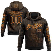 Загрузить изображение в средство просмотра галереи, Custom Black Bay Orange 3D Pattern Design Ethnic Tribal Sportswear Pullover Sweatshirt Hoodie
