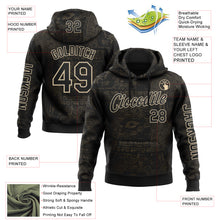 Загрузить изображение в средство просмотра галереи, Custom Black City Cream 3D Pattern Design Ethnic Tribal Sportswear Pullover Sweatshirt Hoodie