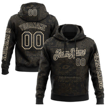 Загрузить изображение в средство просмотра галереи, Custom Black City Cream 3D Pattern Design Ethnic Tribal Sportswear Pullover Sweatshirt Hoodie