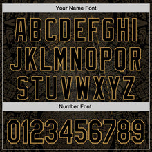 Загрузить изображение в средство просмотра галереи, Custom Black Old Gold 3D Pattern Design Ethnic Tribal Sportswear Pullover Sweatshirt Hoodie