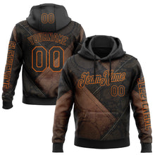 Загрузить изображение в средство просмотра галереи, Custom Black Texas Orange 3D Pattern Design Ethnic Tribal Sportswear Pullover Sweatshirt Hoodie
