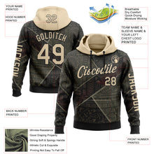 Загрузить изображение в средство просмотра галереи, Custom Black City Cream 3D Pattern Design Ethnic Tribal Sportswear Pullover Sweatshirt Hoodie