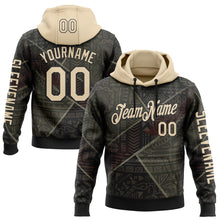 Загрузить изображение в средство просмотра галереи, Custom Black City Cream 3D Pattern Design Ethnic Tribal Sportswear Pullover Sweatshirt Hoodie