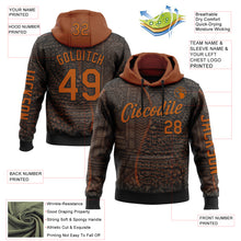 Загрузить изображение в средство просмотра галереи, Custom Black Texas Orange 3D Pattern Design Ethnic Tribal Sportswear Pullover Sweatshirt Hoodie