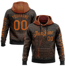 Загрузить изображение в средство просмотра галереи, Custom Black Texas Orange 3D Pattern Design Ethnic Tribal Sportswear Pullover Sweatshirt Hoodie